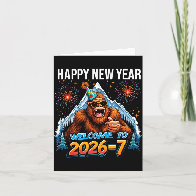 Happy New Year Welcome To 2026-7 Funny Meme 67 Big Card (Front)