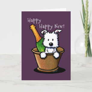 Happy New Year Westie Card