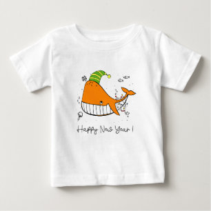 happy new year - whale lover baby T-Shirt