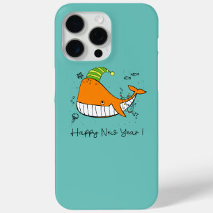 happy new year - whale lover iPhone 15 pro max case