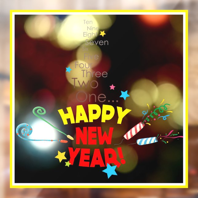 Happy New Year Window Cling (Sheet 2)