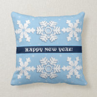 Happy New Year! Winter White Snowflakes Pattern