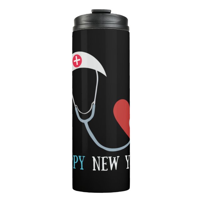 Happy new year wishes for nurse meme Doctor day   Thermal Tumbler (Front)