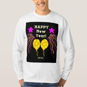 Happy New Year Wishes Men's Long Sleeve Shirt