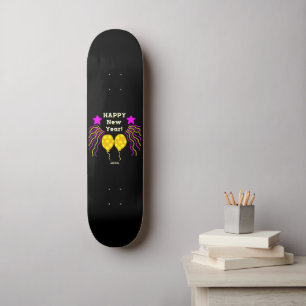 Happy New Year Wishes Skateboard