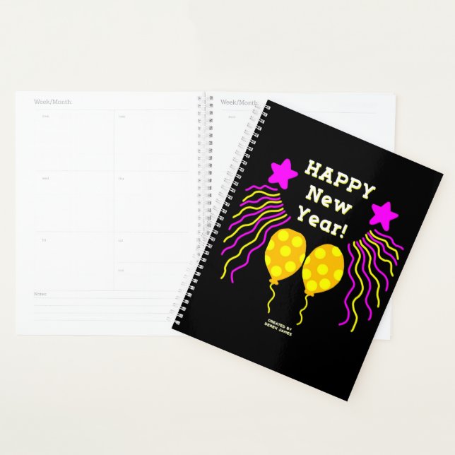 Happy New Year Wishes Standard Planner (Display)