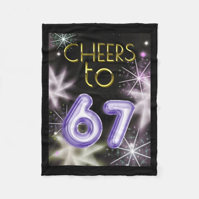 Happy New Year With A 6 7 Zoomer Meme Vibe. 2026 C Fleece Blanket (Front)