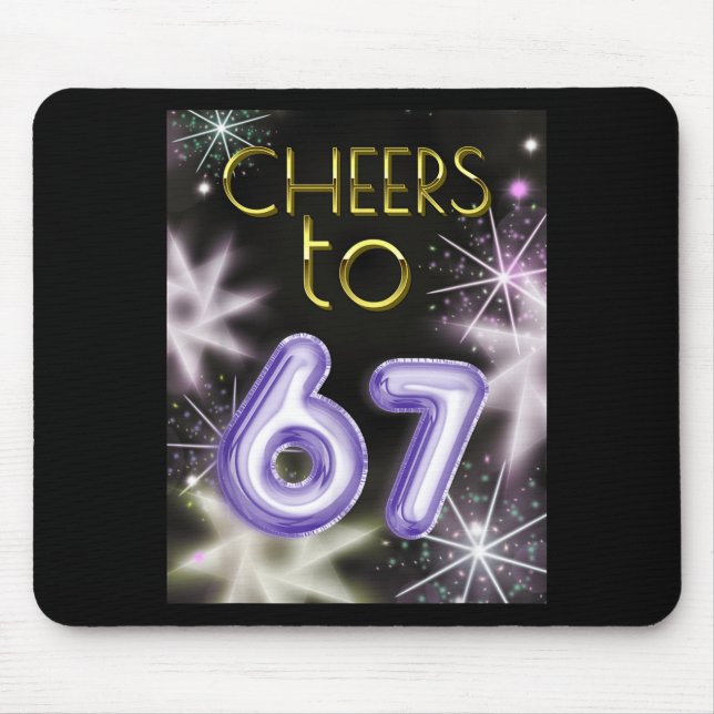 Happy New Year With A 6 7 Zoomer Meme Vibe. 2026 C Mouse Pad (Front)