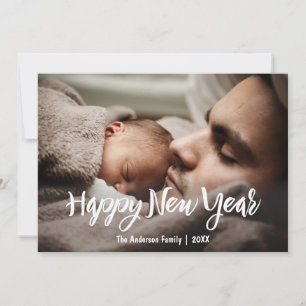 Happy New Year with Photo Holiday Card