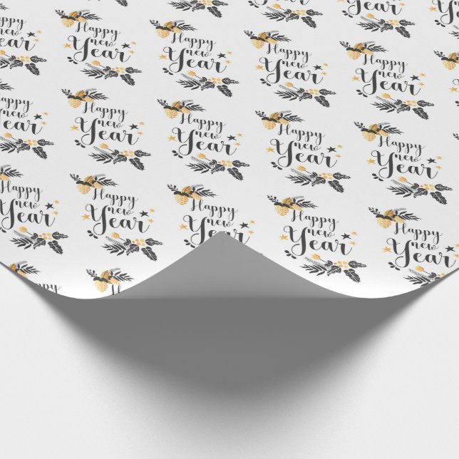 Happy New Year Wrapping Paper (Corner)