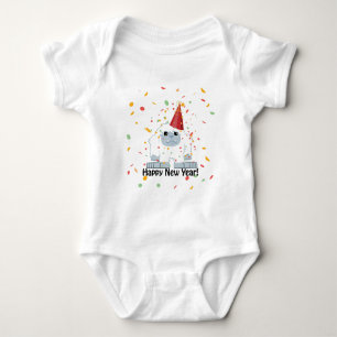Happy New year Yeti Baby Bodysuit