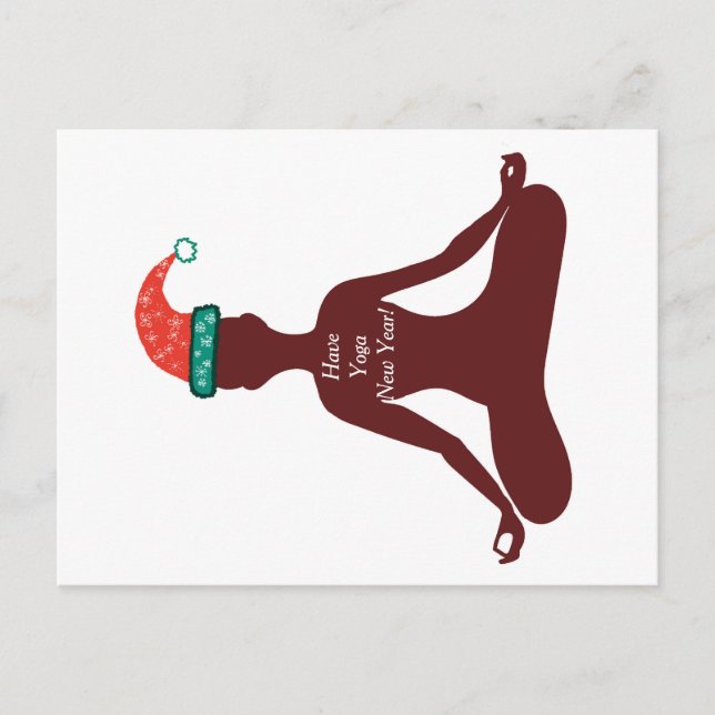 Happy New Year Yoga Photo Card (Front)