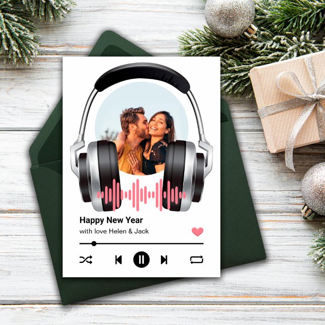 Happy New Year Your Favourite Song Greeting Card (Creator Uploaded)