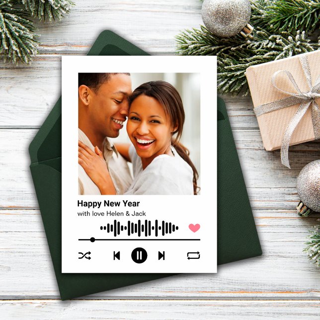 Happy New Year Your Favourite Song Greeting Card (Creator Uploaded)