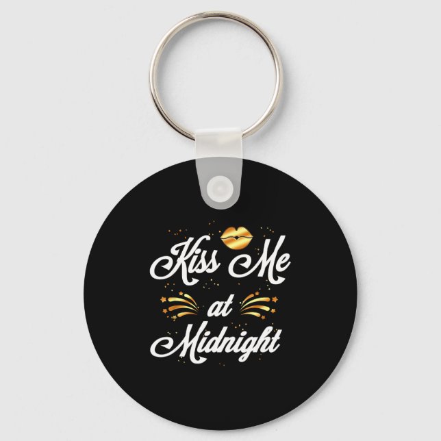 Happy New Year's Eve Nye 2022 Party Kiss  Key Ring (Front)