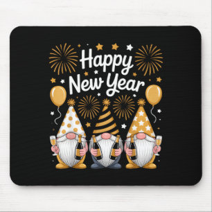 Happy New Years Eve Party Gnomes Matching Family Mouse Pad