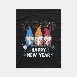 Happy New Years Eve Party Gnomes Matching Family O Fleece Blanket