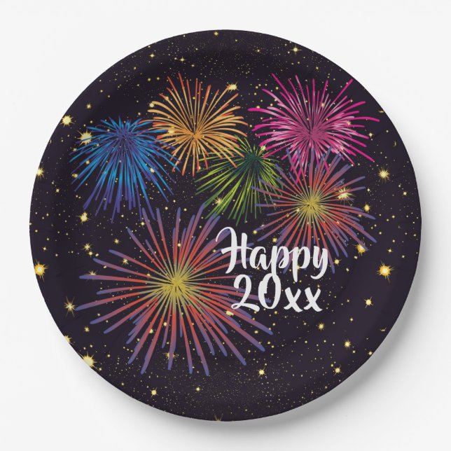 Happy New Year's Eve Party Plates (Front)