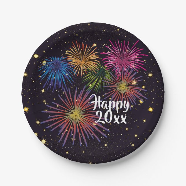 Happy New Year's Eve Party Plates (Front)