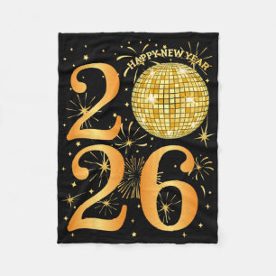 Happy New Years Fireworks 2026 New Year's Eve Part Fleece Blanket