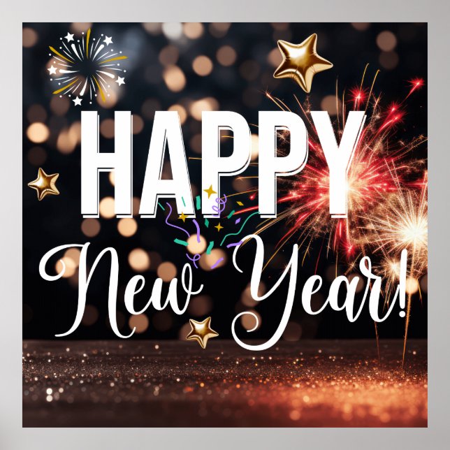 Happy New Year's Poster (Front)