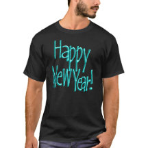 Happy New Years Text Turquoise