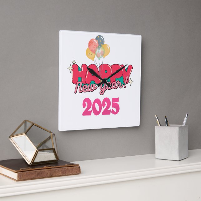 happy newyear 2025 wall clock (Office)