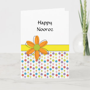 Happy Nooroz Persian New Year Greeting Card-Flower Holiday Card