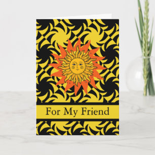 Happy Norooz for a Friend Sun Design Holiday Card