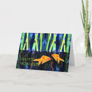 Happy Norooz, Goldfish Swimming Holiday Card