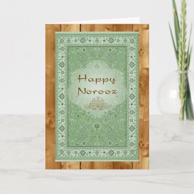 Happy Norooz, Persian Rug Holiday Card (Front)