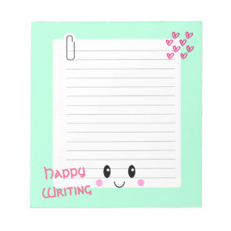 Happy Notes Green: Kawaii Notepad