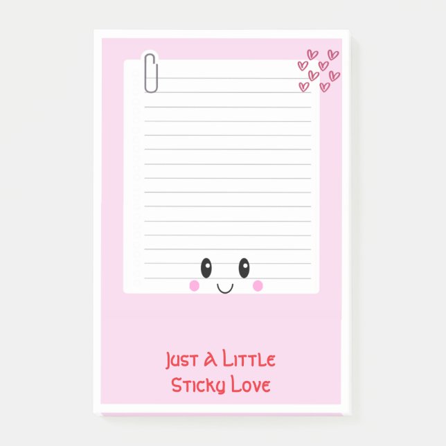 Happy Notes Pink: Kawaii Sticky Notes (Front)
