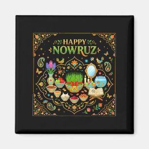 Happy nowruz for persian new year norooz men women magnet