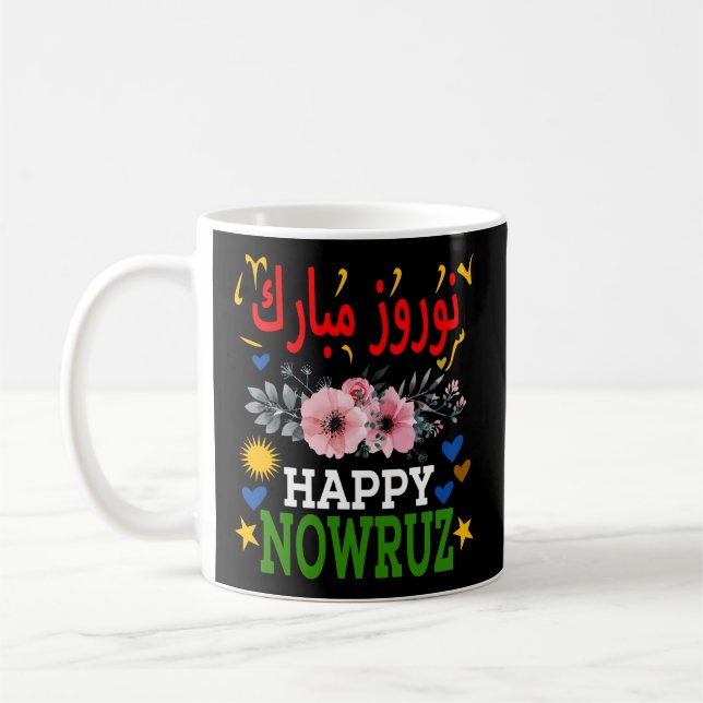 Happy Nowruz Mubarak Norouz Kurdistan Persian New  Coffee Mug (Left)