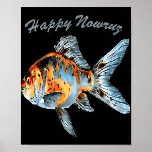 Happy Nowruz Shubunkin Goldfish Persian New Year P Poster