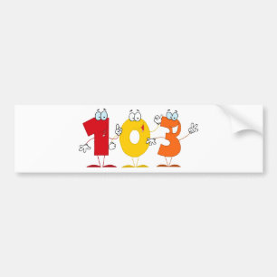 Happy Number 103 Bumper Sticker