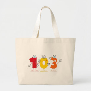Happy Number 103 Large Tote Bag