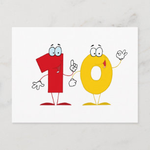 Happy Number 10 Postcard