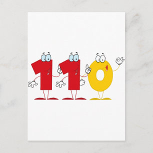 Happy Number 110 Postcard