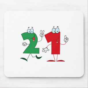 Happy Number 21 Mouse Pad