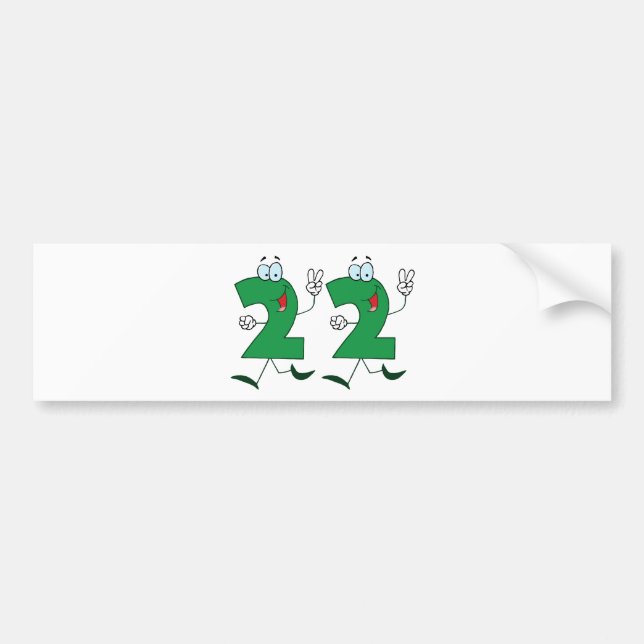 Happy Number 22 Bumper Sticker (Front)