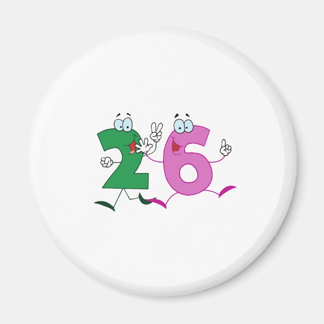 Happy Number 26 Magnet (Front)
