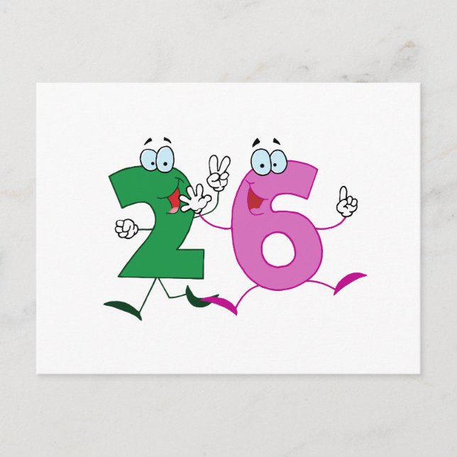 Happy Number 26 Postcard (Front)