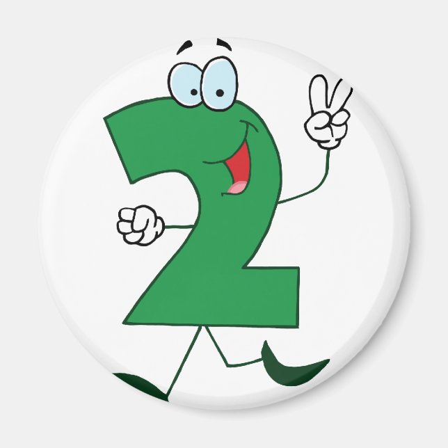 Happy Number 2 Magnet (Front)