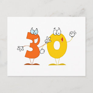 Happy Number 30 Postcard