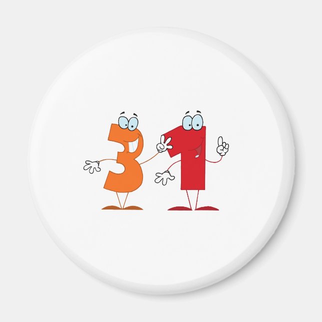 Happy Number 31 Magnet (Front)