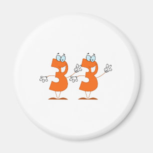Happy Number 33 Magnet