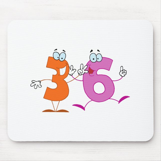 Happy Number 36 Mouse Pad (Front)