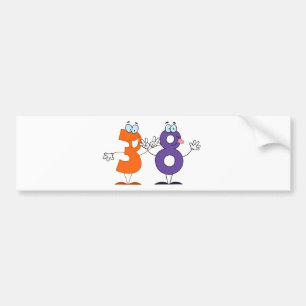 Happy Number 38 Bumper Sticker